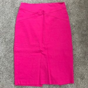 Hot pink pencil skirt
